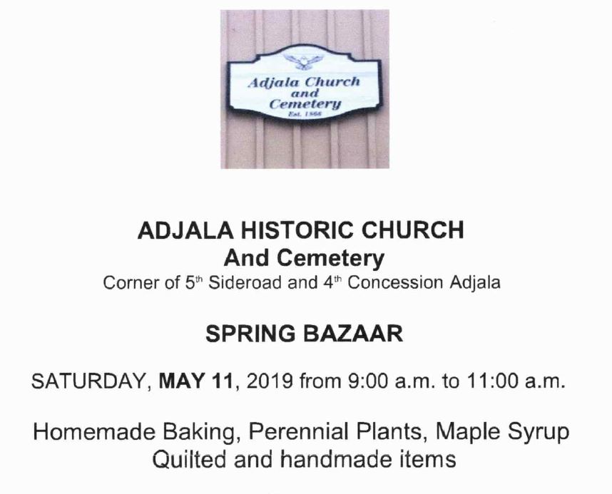 Adjala Spring Bazaar 2019