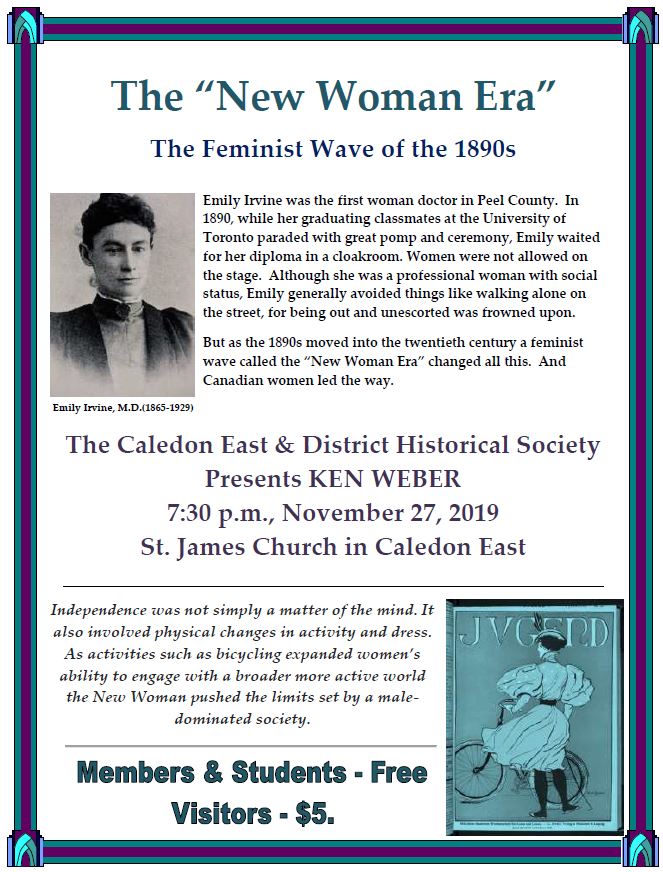 Caledon East & District Historical Society November 2019 Meeting