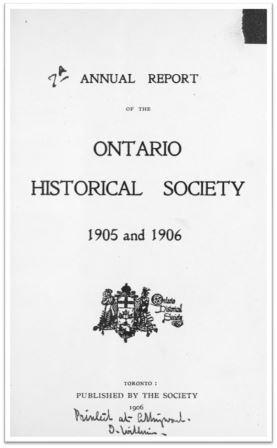 1905 and 1906 Annual Report of the OHS Cover