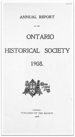 1908 Annual Report of the OHS Cover
