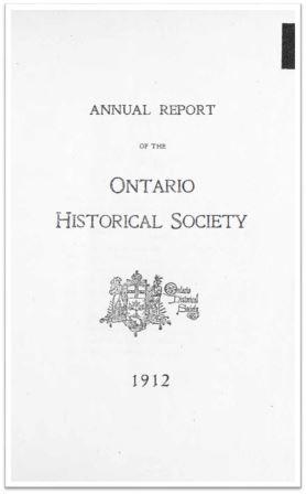 1912 Annual Report of the OHS Cover