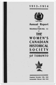 1913-1914 Annual Report and Transaction No 13 of the WCHST Cover