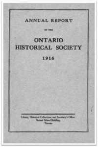 1916 Annual Report of the OHS Cover