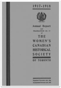 1917-1918 Annual Report and Transaction No 17 of the WCHST Cover