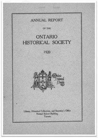 1920 Annual Report of the OHS Cover