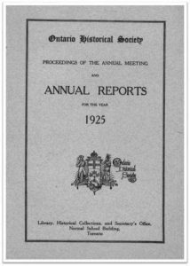 1925 Annual Report of the OHS Cover