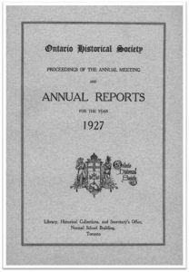 1927 Annual Report of the OHS Cover