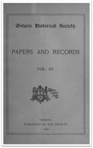 Ontario History 1901 v3 Cover