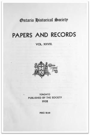 Ontario History 1932 v28 Cover