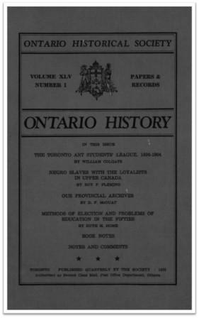 Ontario History 1953 v45 n1 Winter Cover