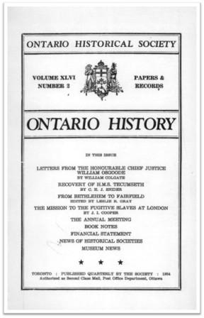Ontario History 1954 v46 n2 Spring Cover