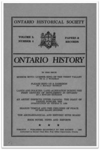 Ontario History 1958 v50 n4 Autumn Cover