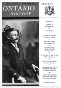 Ontario History 1963 v55 n4 December Cover