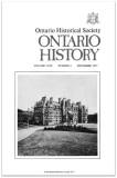 Ontario History 1977 v69 n4 December Cover Small