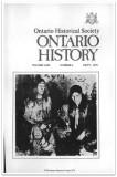Ontario History 1979 v71 n3 September Cover Small