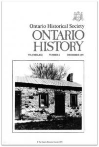 Ontario History 1979 v71 n4 December Cover