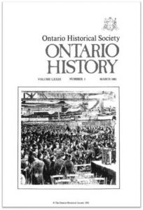 Ontario History 1981 v73 n1 March Cover
