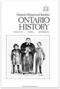 Ontario History 1981 v73 n3 September Cover