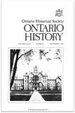 Ontario History 1982 v74 n3 September Cover Small