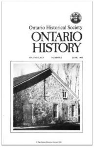 Ontario History 1983 v75 n2 June Cover