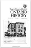 Ontario History 1983 v75 n3 September Cover Small