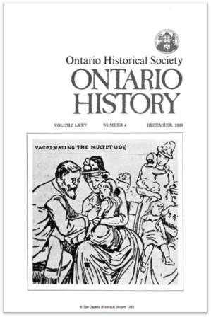 Ontario History 1983 v75 n4 December Cover