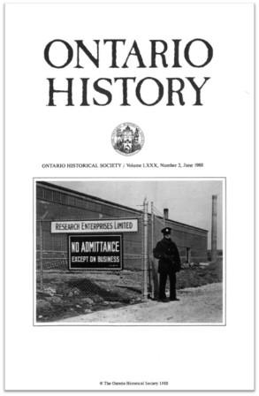 Ontario History 1988 v80 n2 June Cover