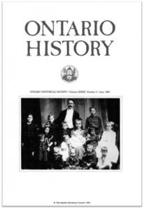 Ontario History 1990 v82 n2 June Cover