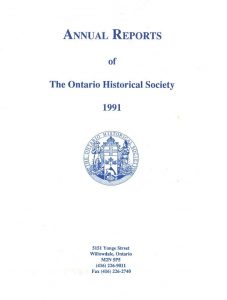 1991 OHS Annual Report Cover