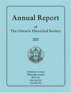 2000 OHS Annual Report Cover