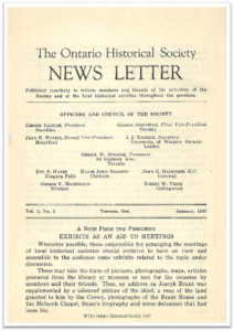 OHS-News-Letter-V3n3-1947-January-Cover