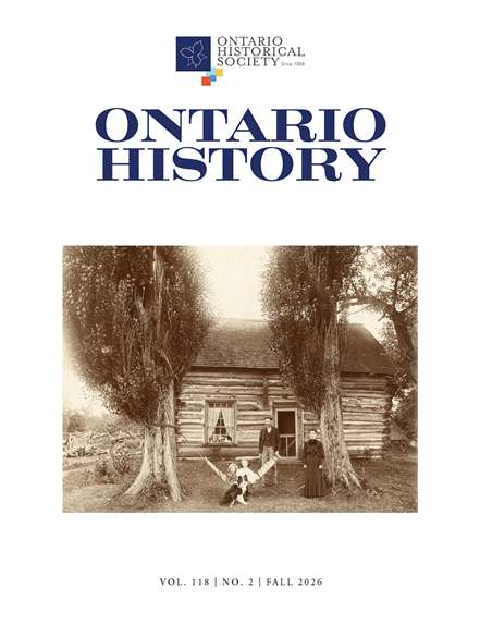 Ontario History 2026 Fall cover